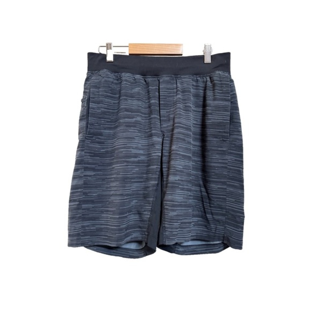 Lululemon Short's Men's M 10" inseam Running Gym Stretch Gray Black‎
